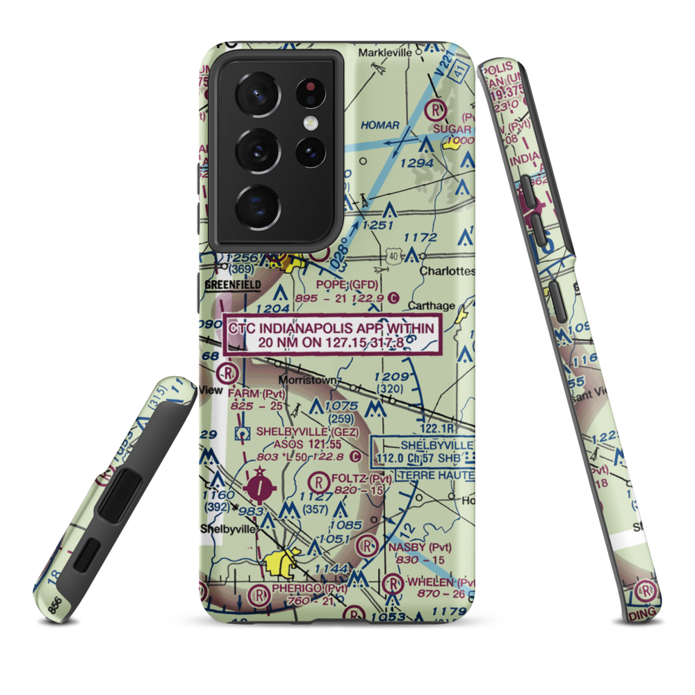 Willis Airport (4II8) VFR Sectional Samsung Phone Case Samsung Galaxy S21 Ultra model shown
