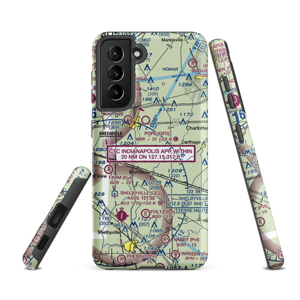 Willis Airport Site No. 2 Airport (6II2) VFR Sectional Samsung Phone Case Samsung Galaxy S21 FE model shown