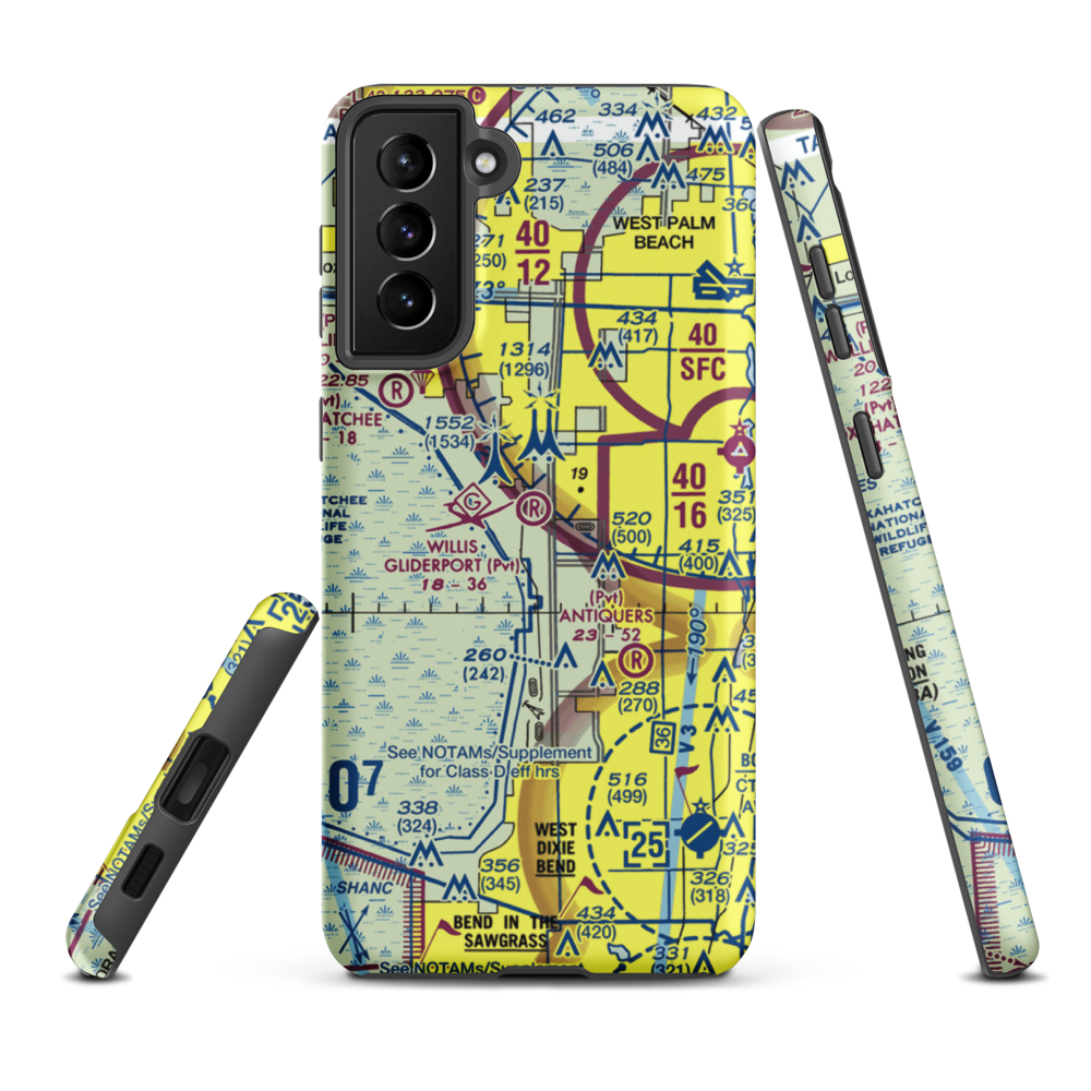 Willis Gliderport (FA44) VFR Sectional Samsung Phone Case Samsung Galaxy S21 Plus model shown