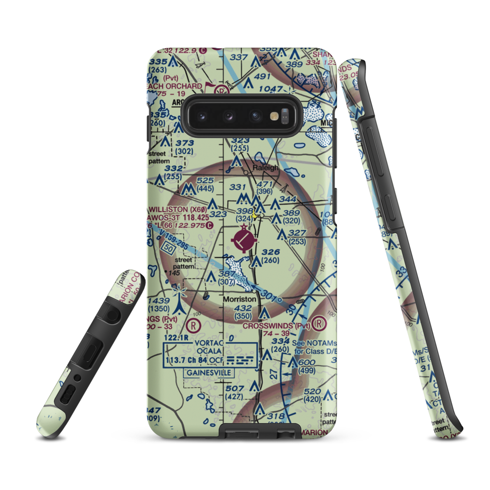 Williston Municipal Airport (X60) VFR Sectional Samsung Phone Case Samsung Galaxy S10 Plus model shown