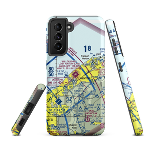 Willoughby Lost Nation Municipal Airport (LNN) VFR Sectional Samsung Phone Case