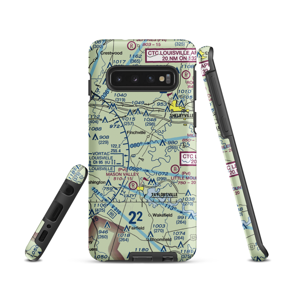 Willow Island Airpark (58KY) VFR Sectional Samsung Phone Case Samsung Galaxy S10 model shown