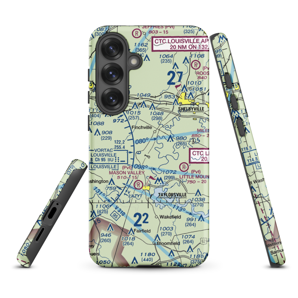 Willow Island Airpark (58KY) VFR Sectional Samsung Phone Case Samsung Galaxy S25 Plus model shown