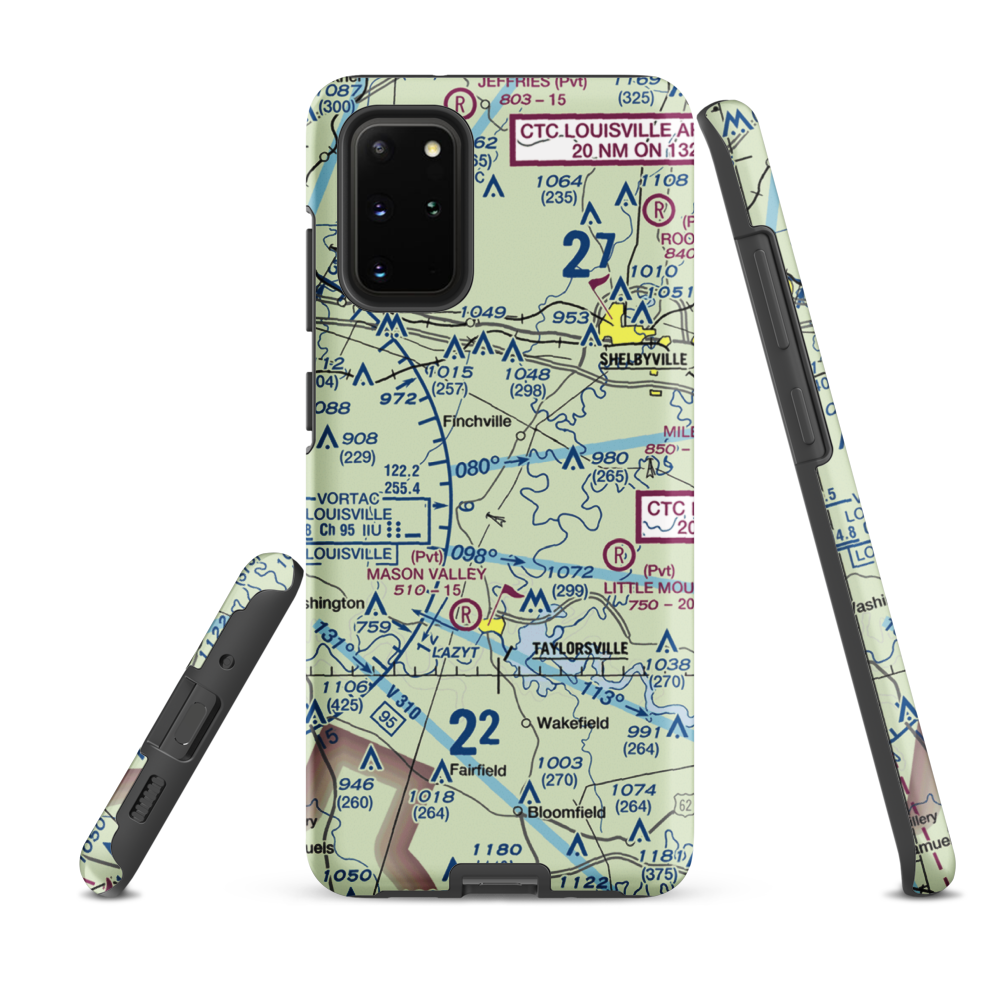 Willow Island Airpark (58KY) VFR Sectional Samsung Phone Case Samsung Galaxy S20 Plus model shown