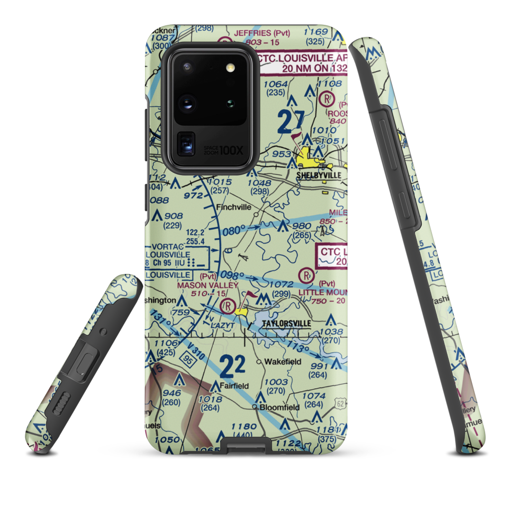 Willow Island Airpark (58KY) VFR Sectional Samsung Phone Case Samsung Galaxy S20 Ultra model shown