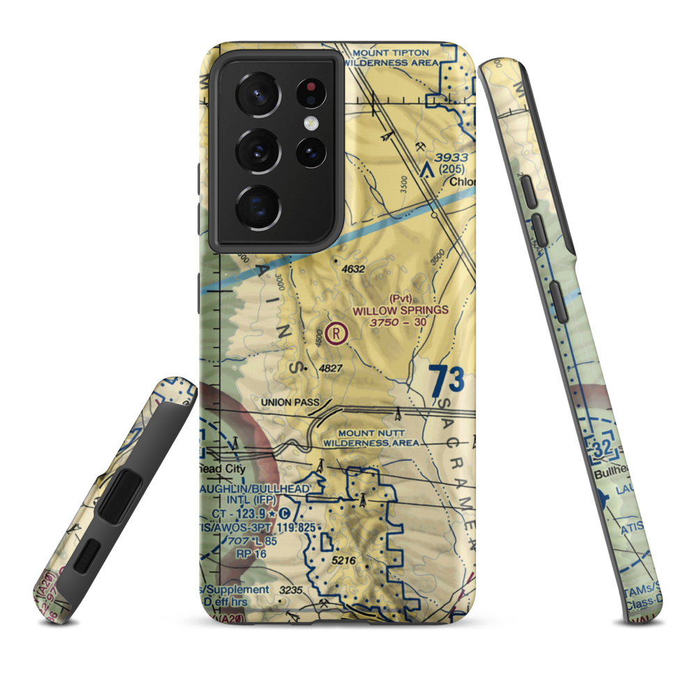 Willow Springs Ranch Airport (1AZ8) VFR Sectional Samsung Phone Case Samsung Galaxy S21 Ultra model shown