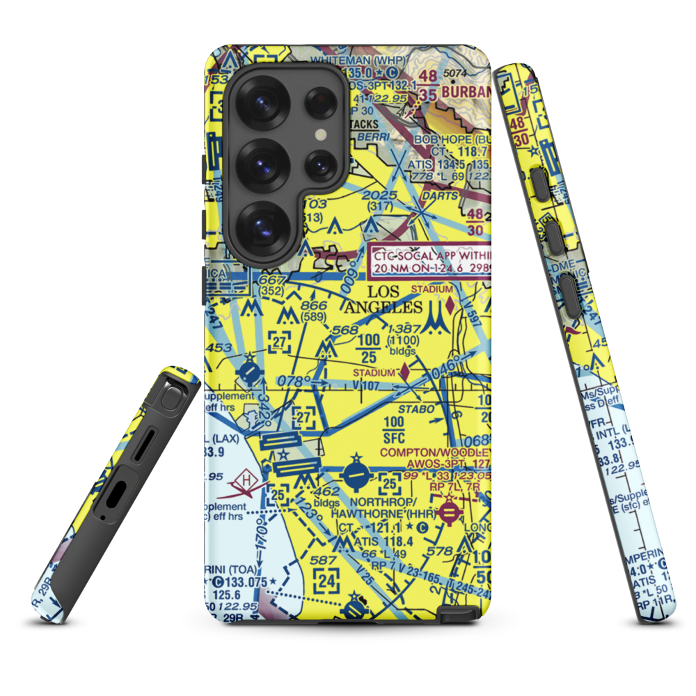 Wilshire Area Heliport (44L) VFR Sectional Samsung Phone Case Samsung Galaxy S25 Ultra model shown