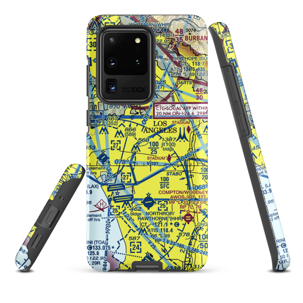Wilshire Area Heliport (44L) VFR Sectional Samsung Phone Case Samsung Galaxy S20 Ultra model shown