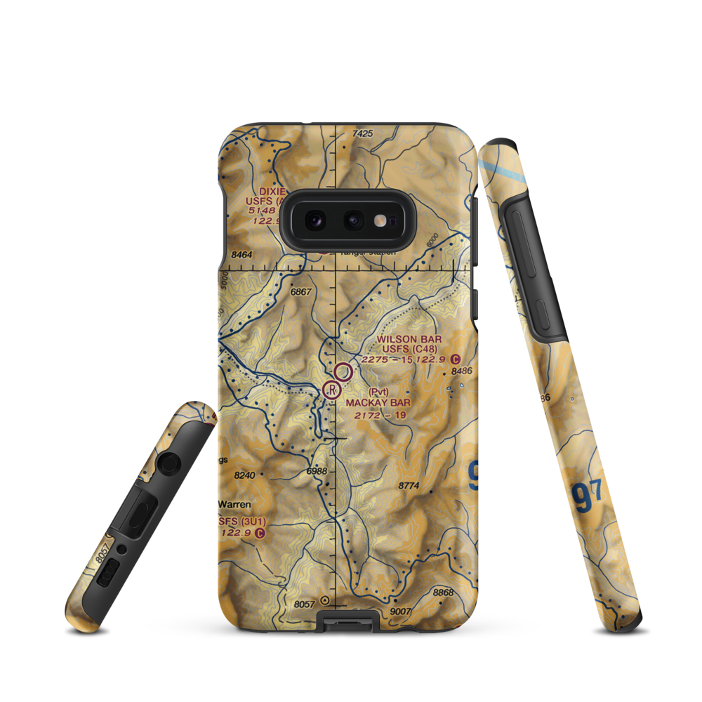 Wilson Bar US Forest Service Airport (C48) VFR Sectional Samsung Phone Case Samsung Galaxy S10 Plus model shown