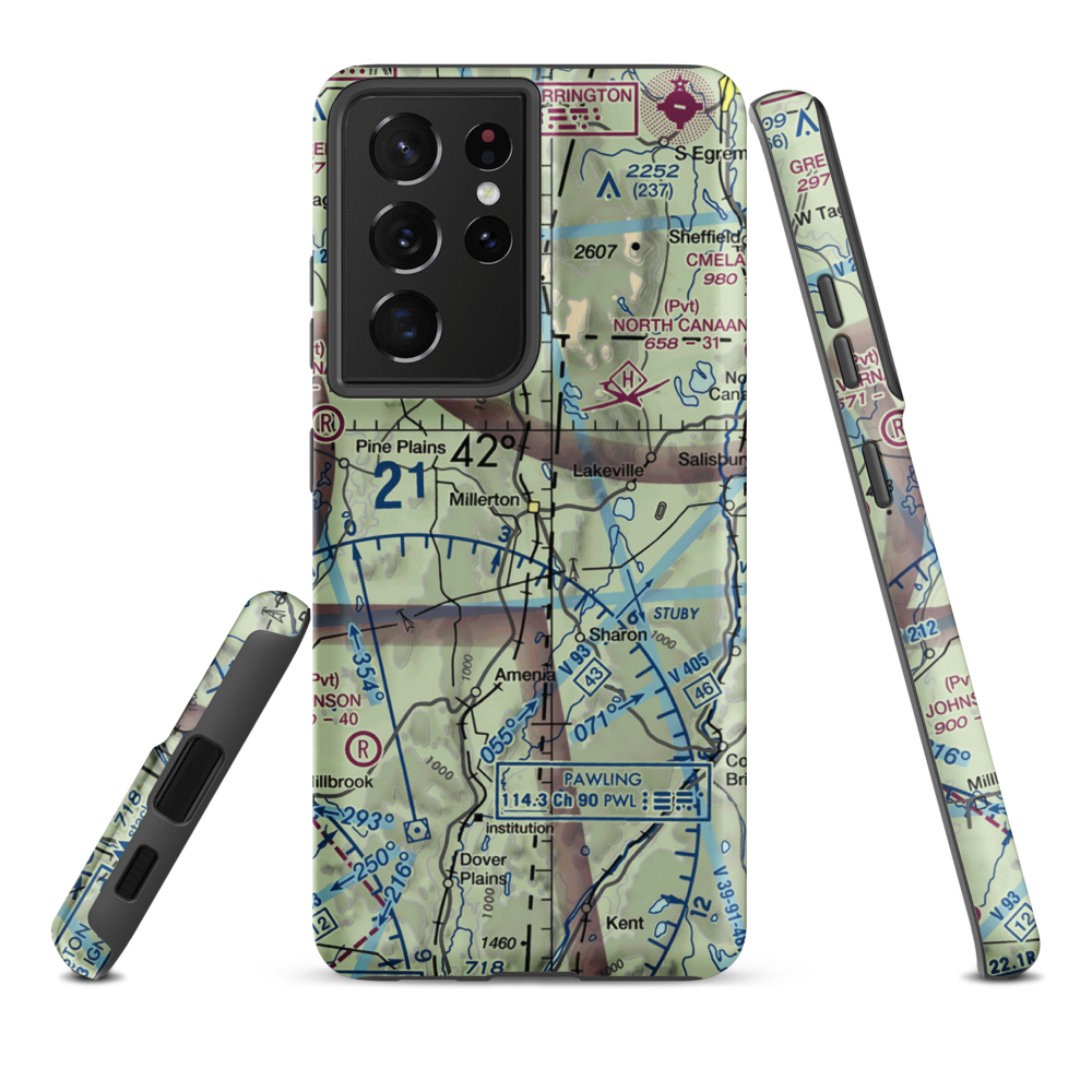 Winchell Mountain Airport (41NK) VFR Sectional Samsung Phone Case Samsung Galaxy S21 Plus model shown