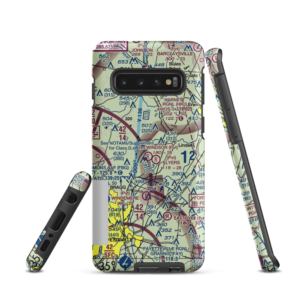 Windsor Farms Airport (4NC3) VFR Sectional Samsung Phone Case Samsung Galaxy S10 model shown