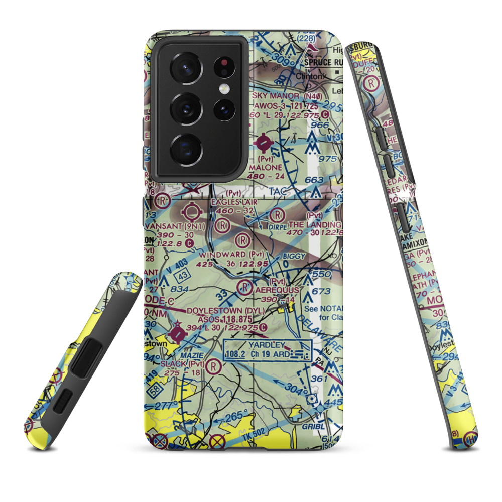 Windward Farms Airport (4NJ0) VFR Sectional Samsung Phone Case Samsung Galaxy S21 Ultra model shown