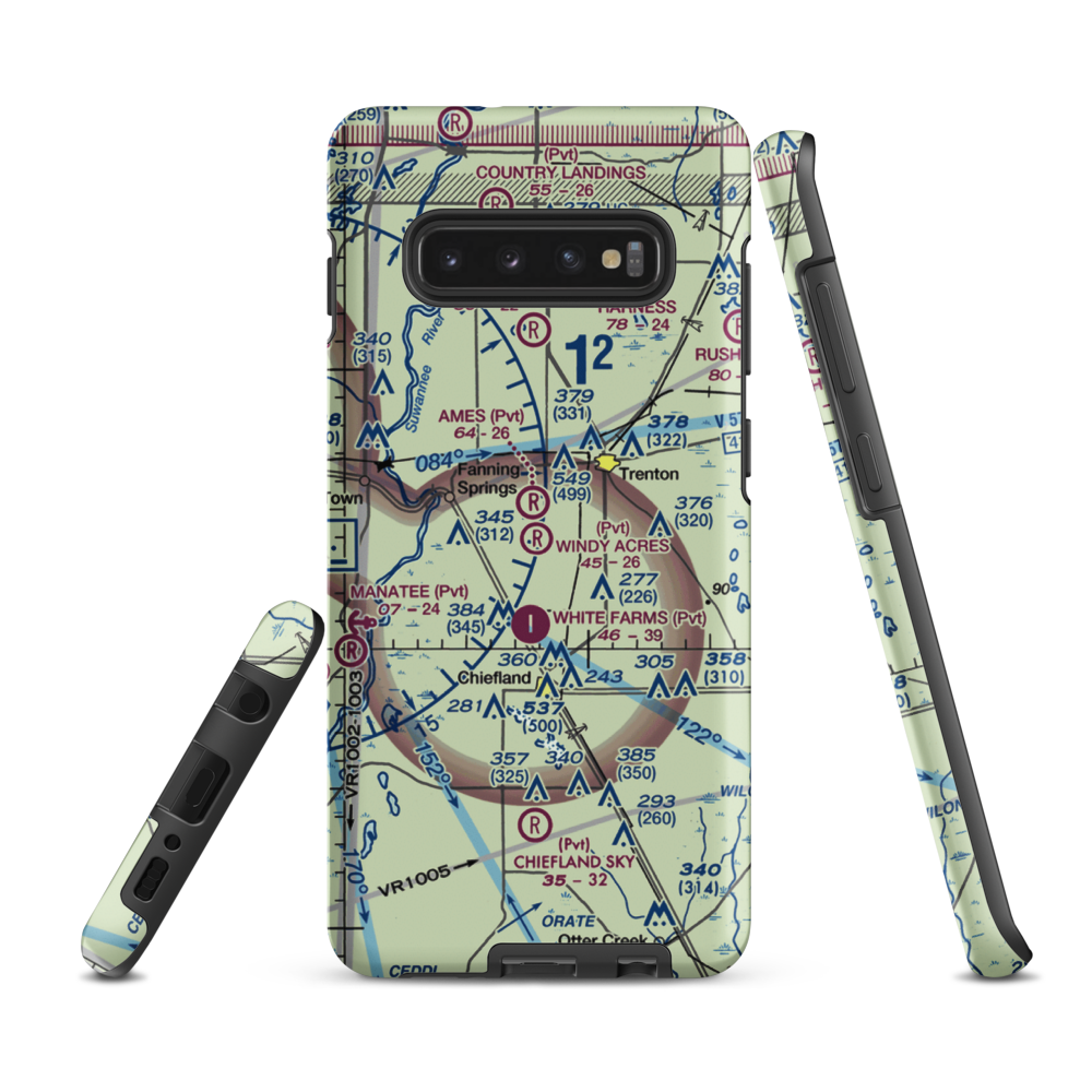 Windy Acres Airport (6FD0) VFR Sectional Samsung Phone Case Samsung Galaxy S10 Plus model shown