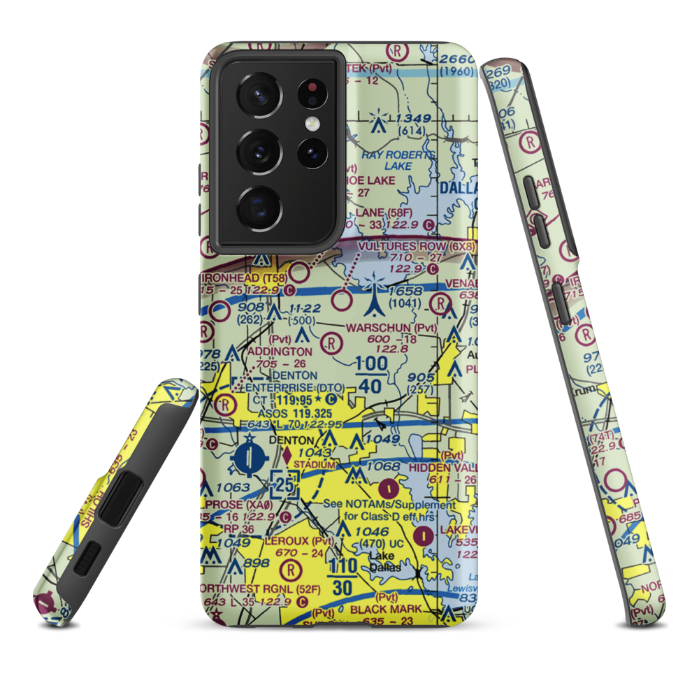 Windy Hill Airport (46XS) VFR Sectional Samsung Phone Case Samsung Galaxy S21 Plus model shown