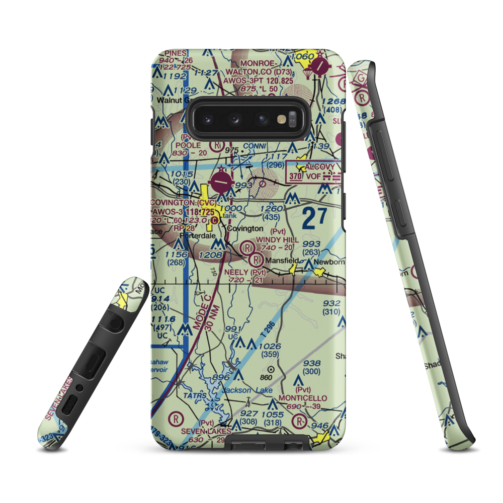 Windy Hill Airport (GA83) VFR Sectional Samsung Phone Case Samsung Galaxy S10 Plus model shown