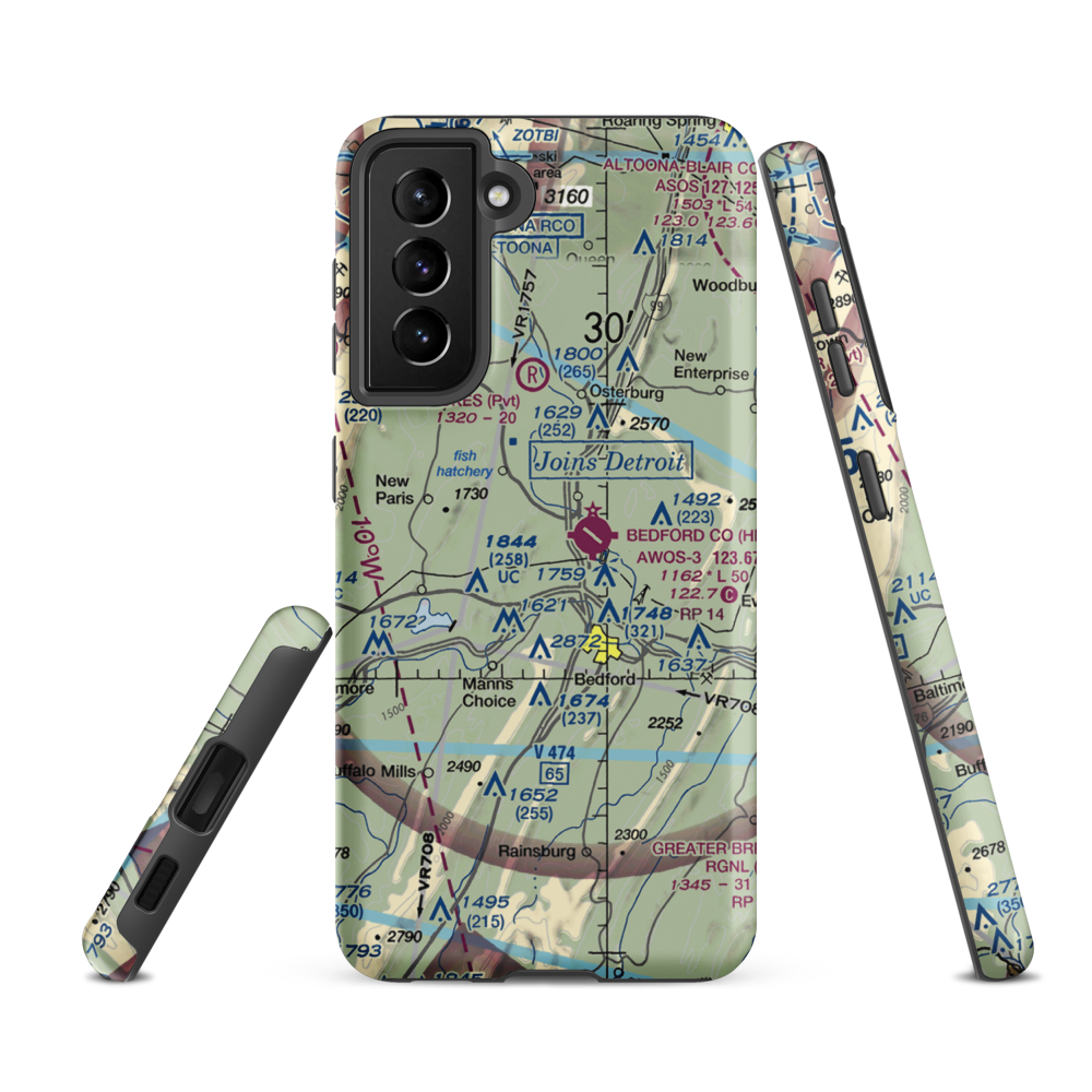 Windy Hill Airport (PS23) VFR Sectional Samsung Phone Case Samsung Galaxy S21 FE model shown