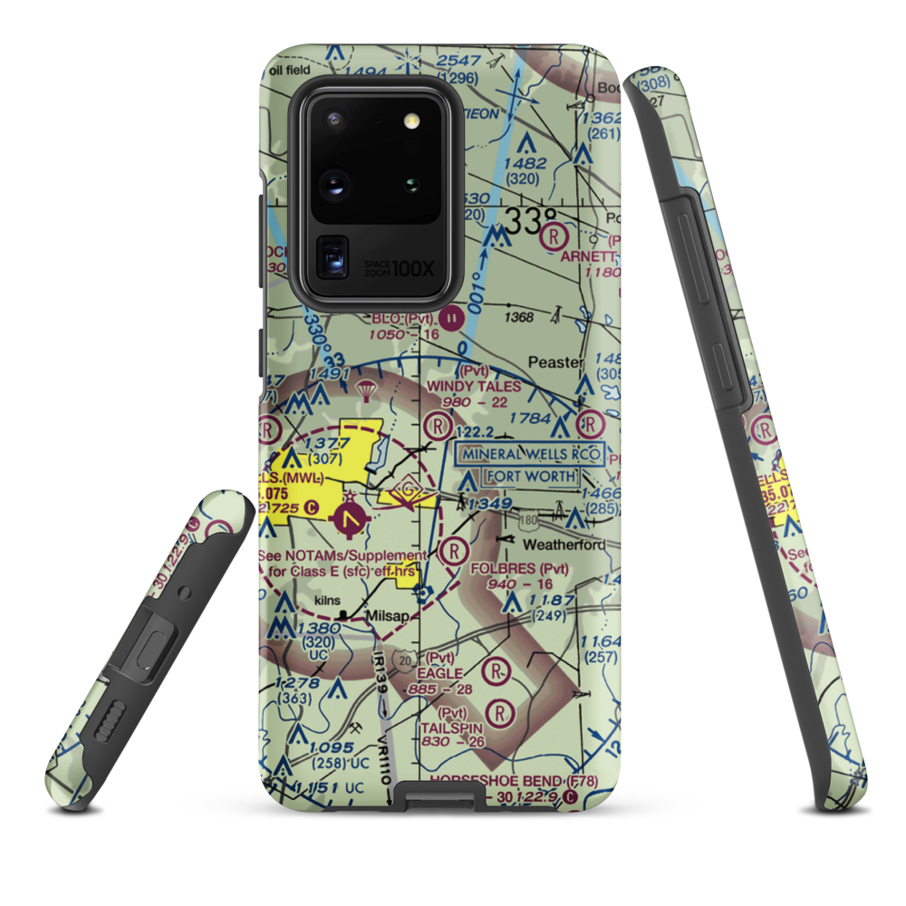 Windy Tales Airport (TX34) VFR Sectional Samsung Phone Case Samsung Galaxy S20 Ultra model shown
