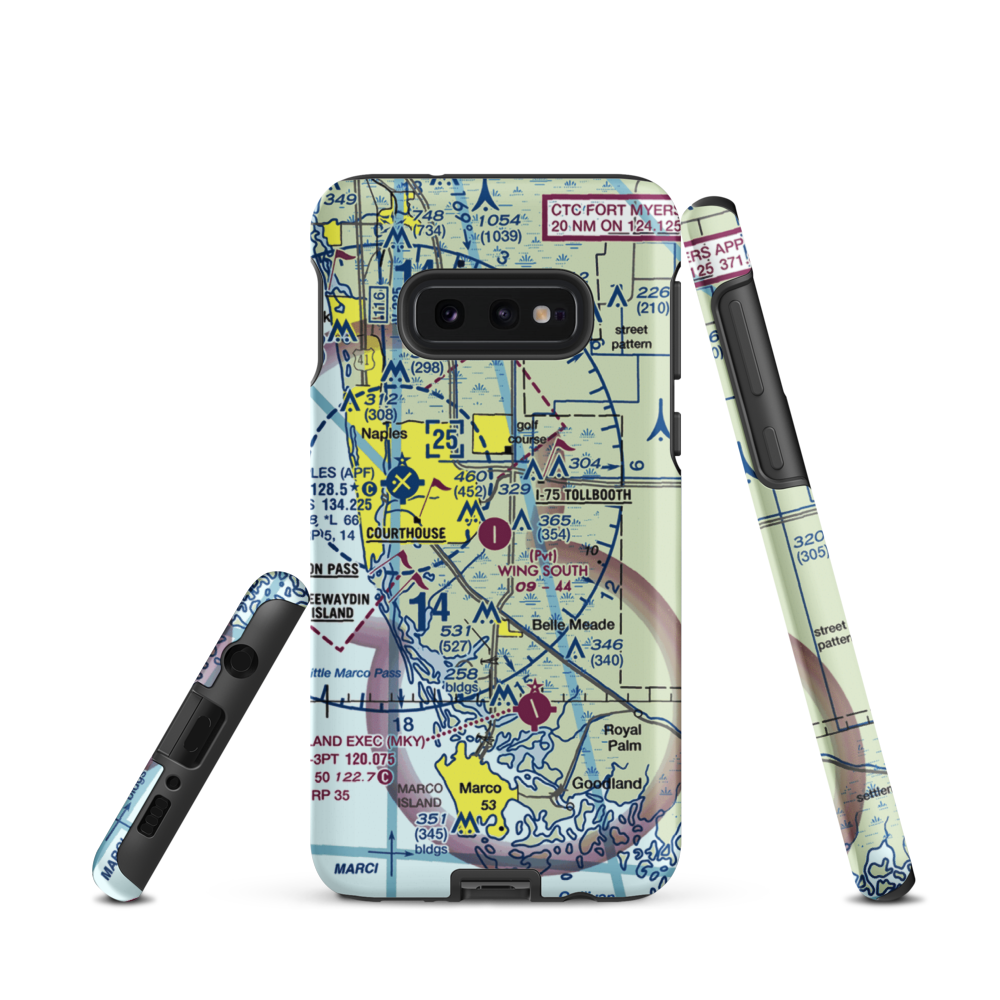 Wing South Airpark (FA37) VFR Sectional Samsung Phone Case Samsung Galaxy S10e model shown