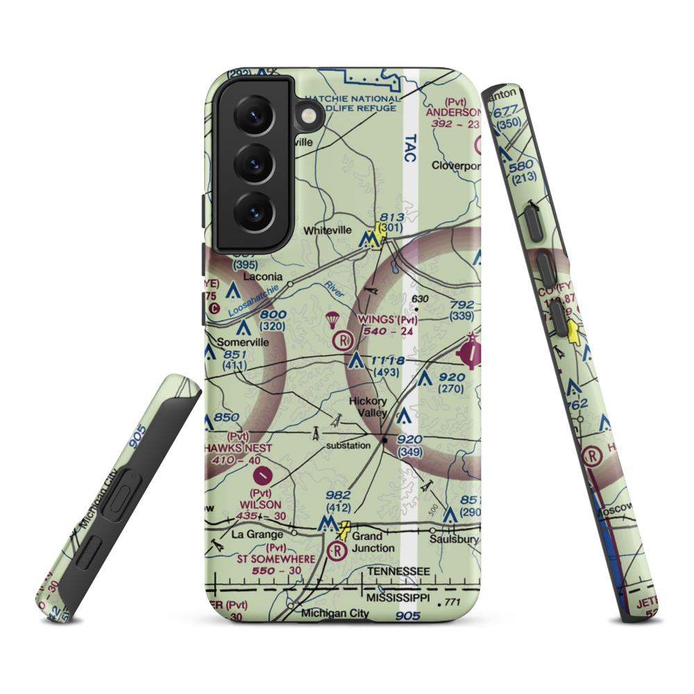 Wings Field (2TN2) VFR Sectional Samsung Phone Case Samsung Galaxy S22 Plus model shown
