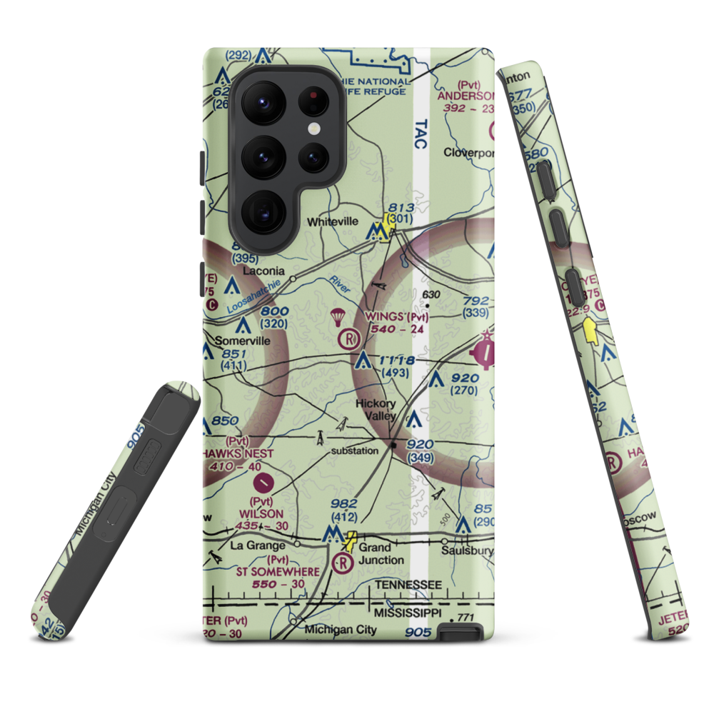 Wings Field (2TN2) VFR Sectional Samsung Phone Case Samsung Galaxy S22 Ultra model shown