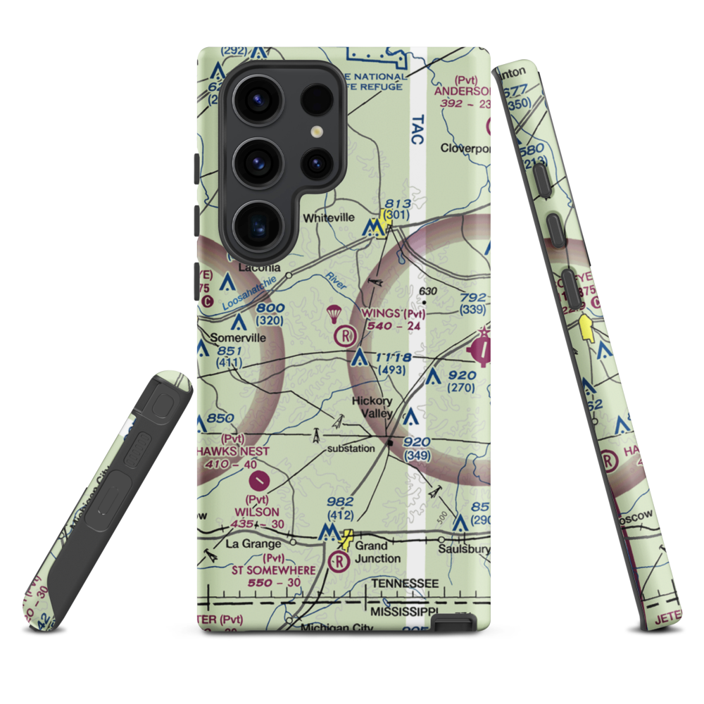 Wings Field (2TN2) VFR Sectional Samsung Phone Case Samsung Galaxy S23 Ultra model shown