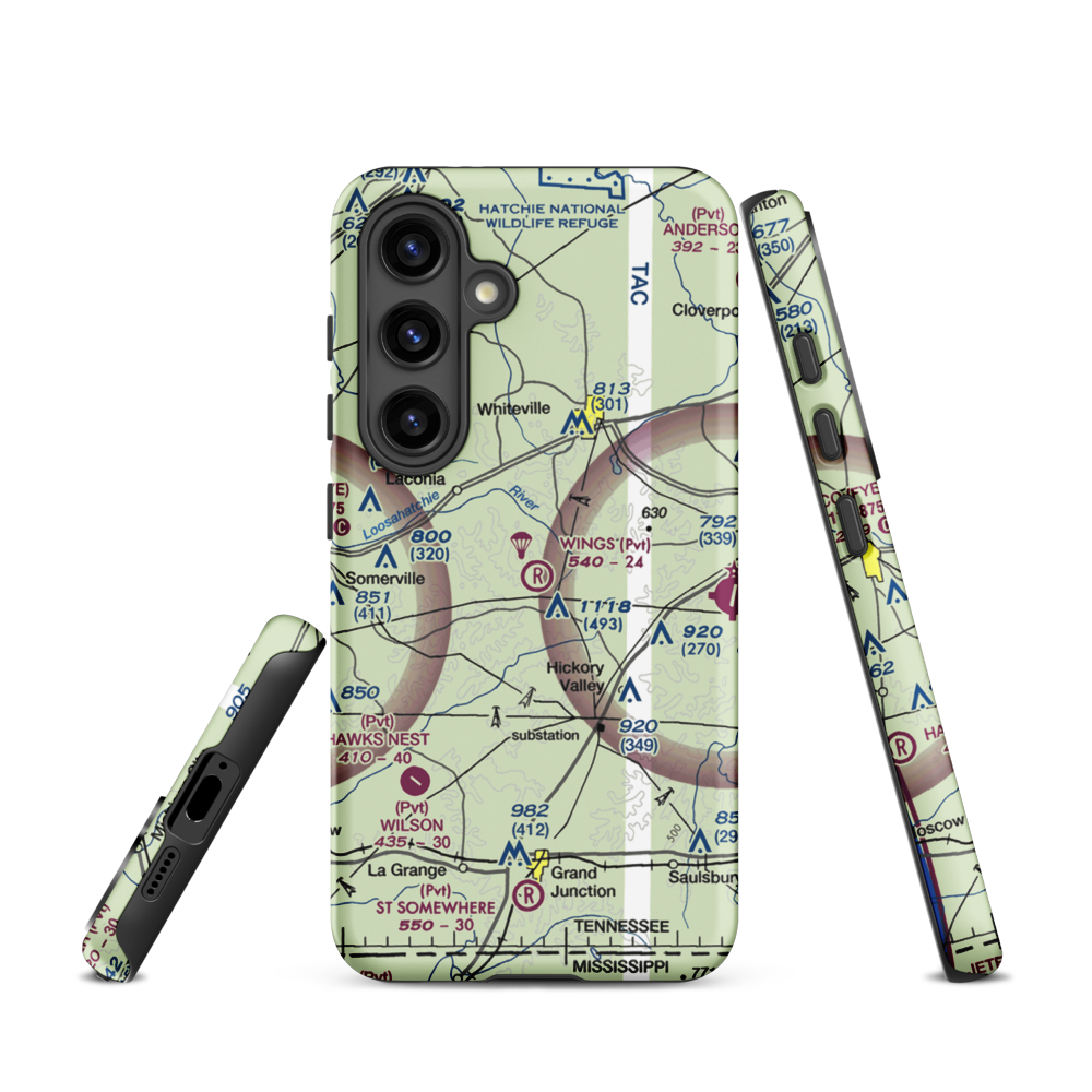 Wings Field (2TN2) VFR Sectional Samsung Phone Case Samsung Galaxy S24 model shown