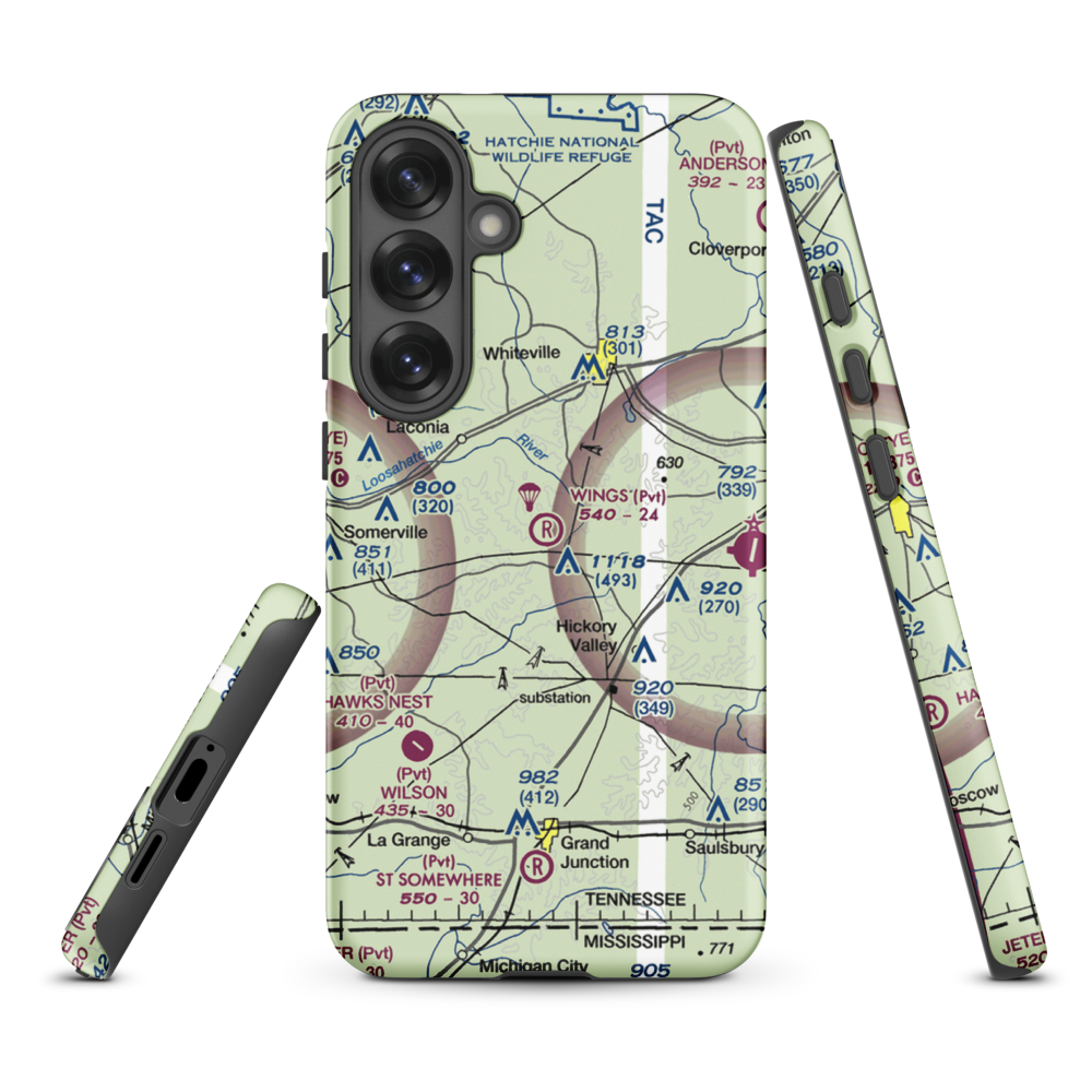 Wings Field (2TN2) VFR Sectional Samsung Phone Case Samsung Galaxy S25 Plus model shown