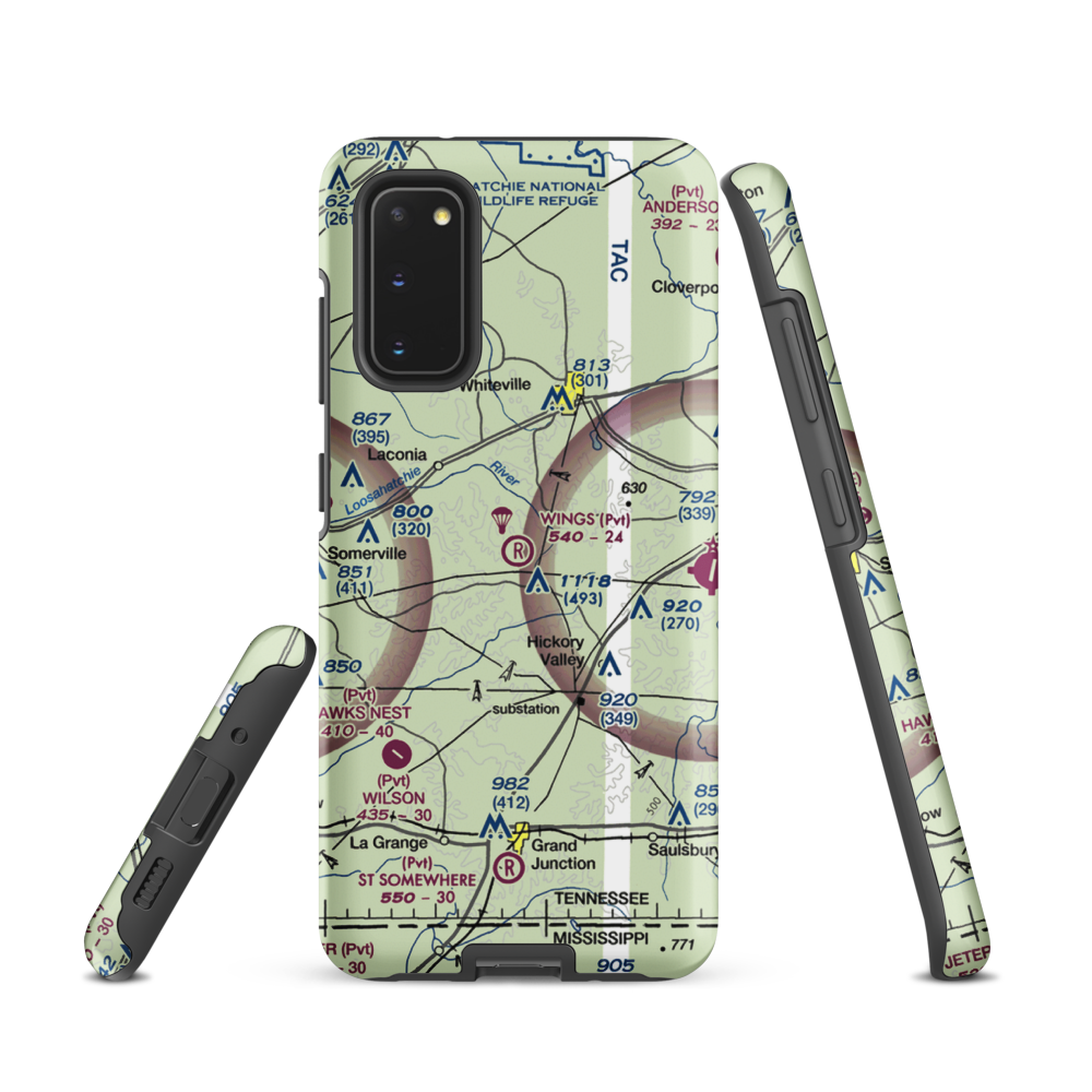 Wings Field (2TN2) VFR Sectional Samsung Phone Case Samsung Galaxy S20 model shown