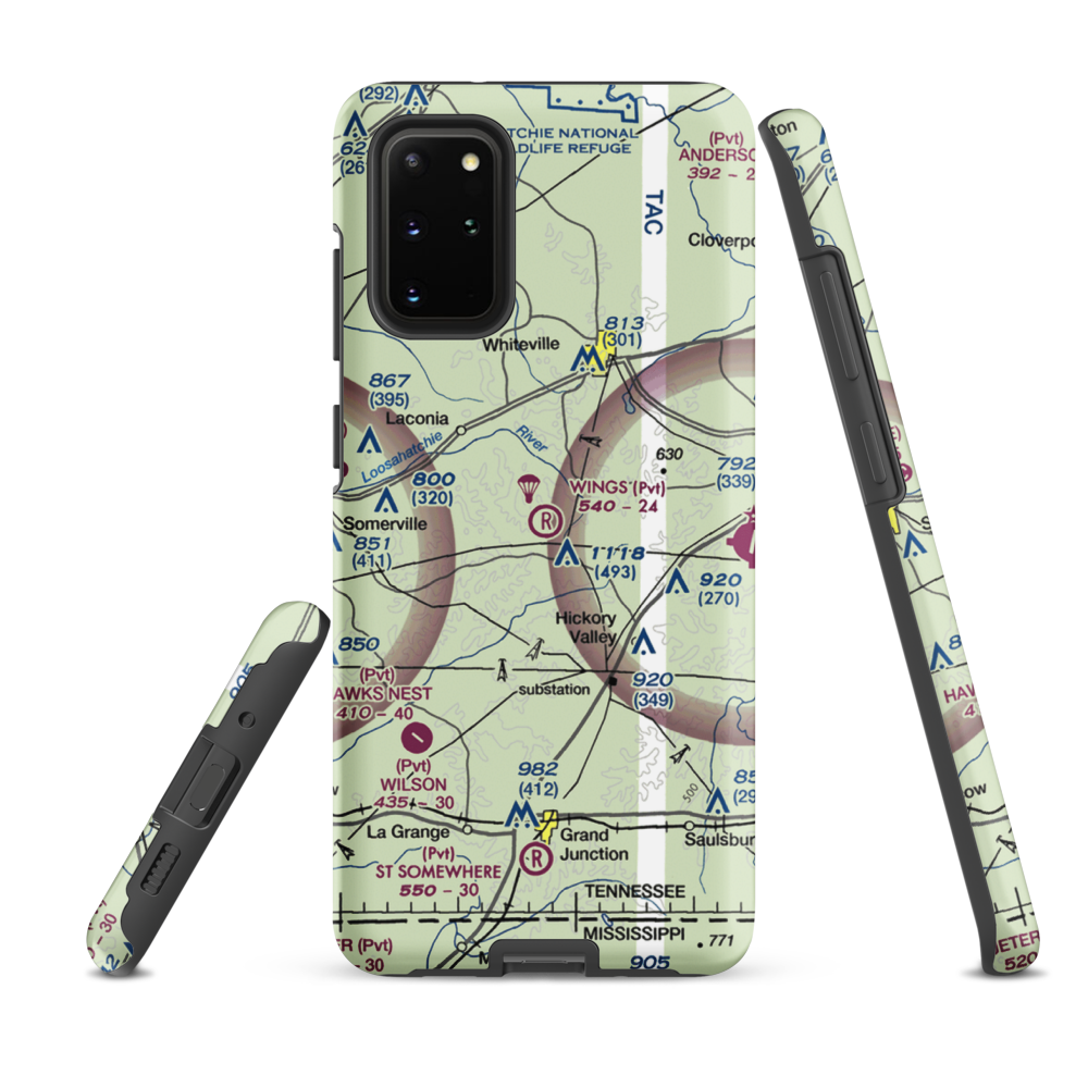 Wings Field (2TN2) VFR Sectional Samsung Phone Case Samsung Galaxy S20 Plus model shown