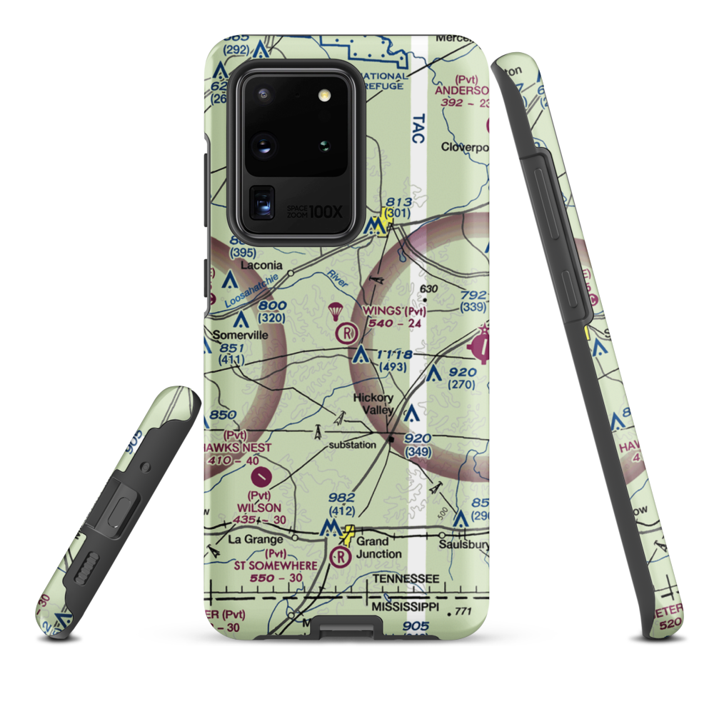 Wings Field (2TN2) VFR Sectional Samsung Phone Case Samsung Galaxy S20 Ultra model shown