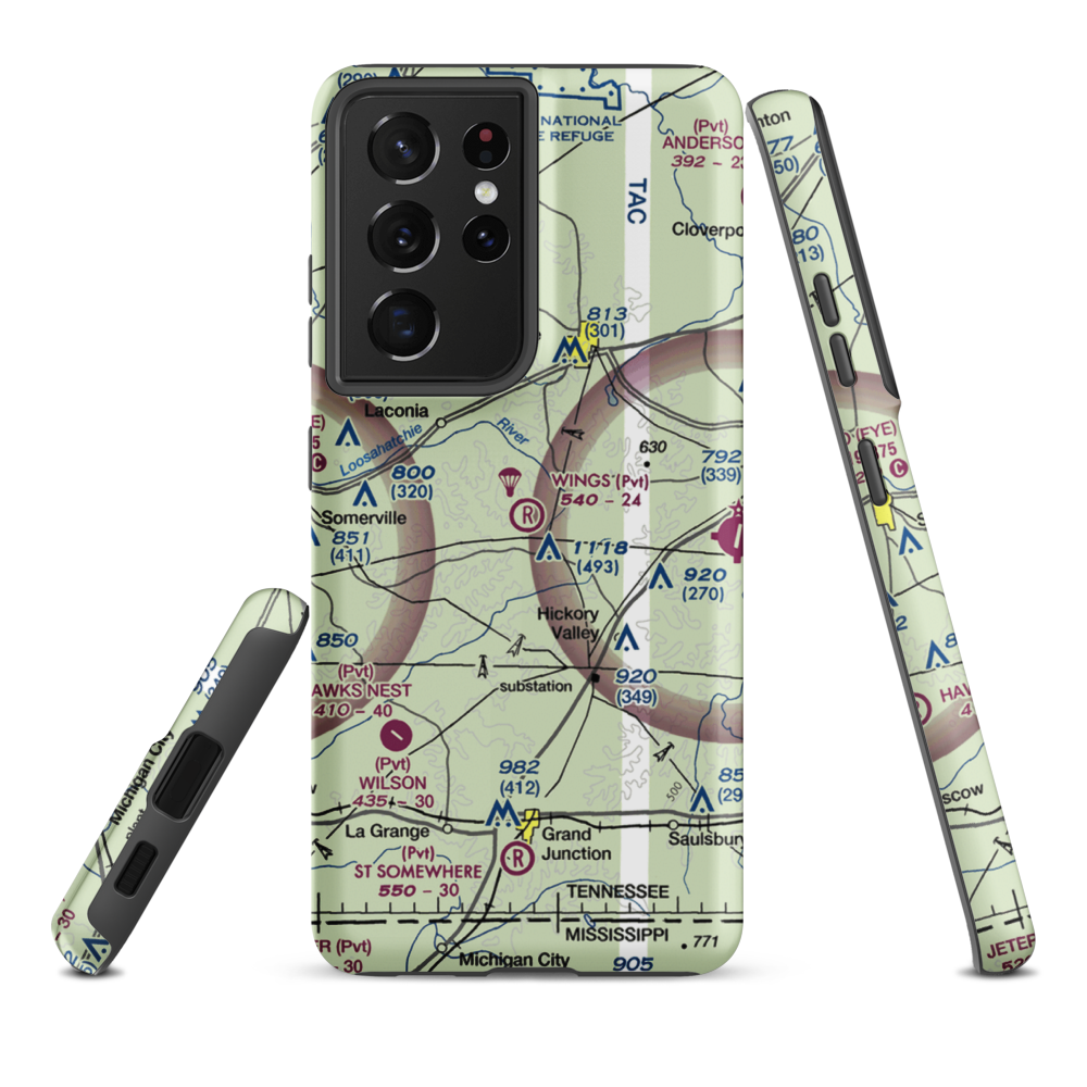 Wings Field (2TN2) VFR Sectional Samsung Phone Case Samsung Galaxy S21 Ultra model shown