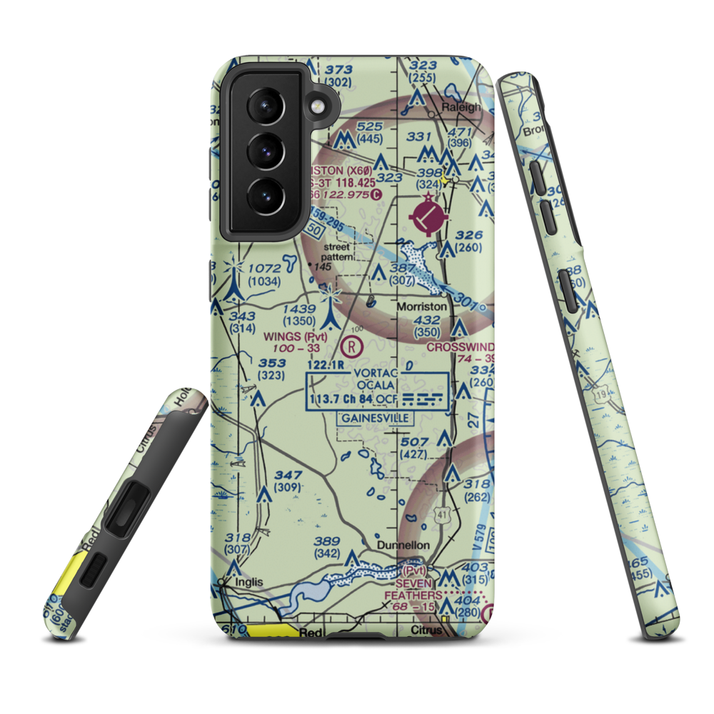 Wings Field (96FL) VFR Sectional Samsung Phone Case Samsung Galaxy S21 Plus model shown