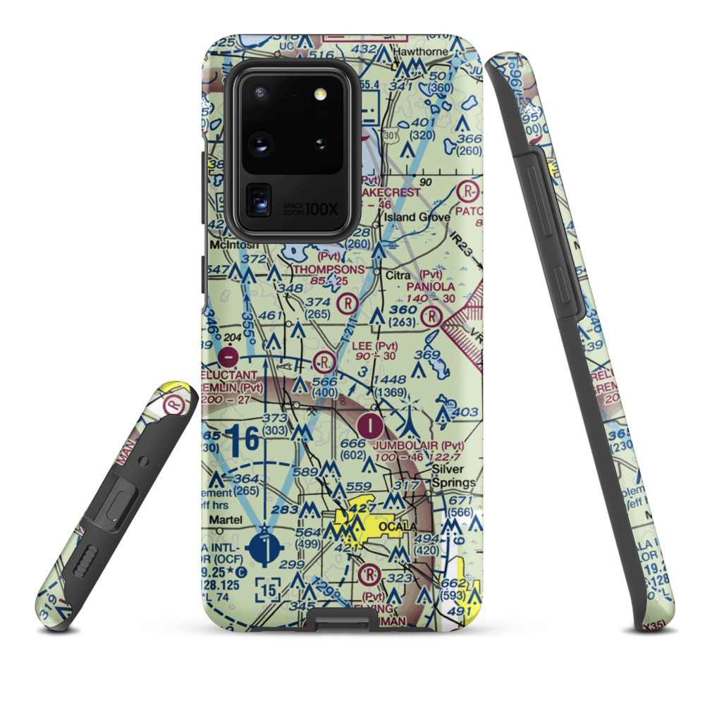 Wings-N-Wheels Airport (FA50) VFR Sectional Samsung Phone Case Samsung Galaxy S20 Ultra model shown