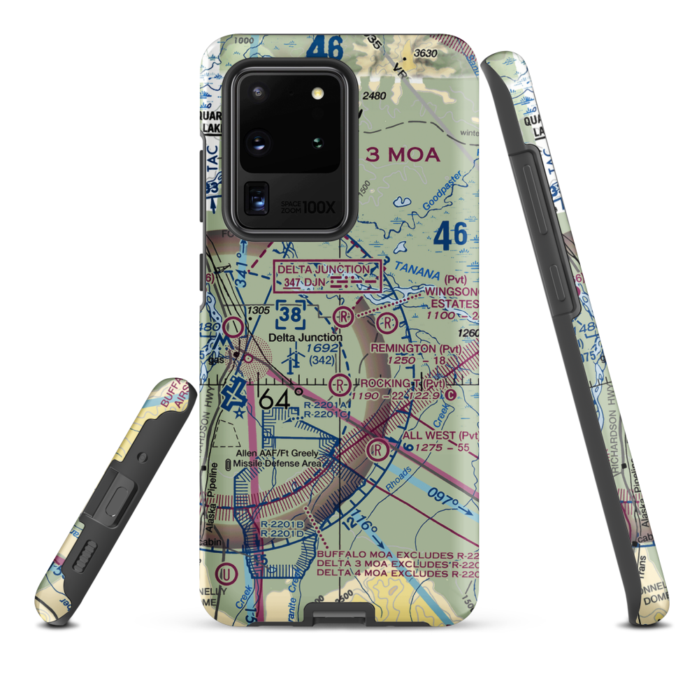 Wingsong Estates Airport (AK09) VFR Sectional Samsung Phone Case Samsung Galaxy S20 Ultra model shown