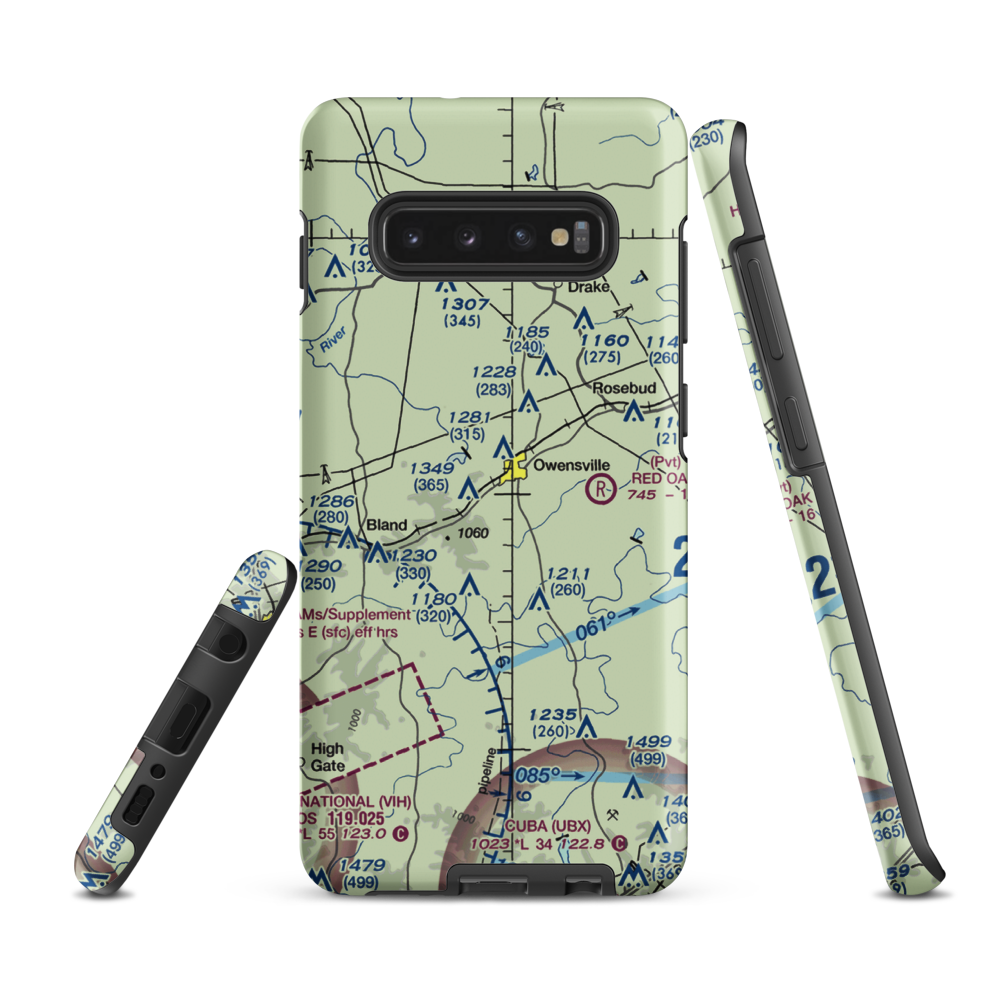 Winter Field (6MO6) VFR Sectional Samsung Phone Case Samsung Galaxy S10 Plus model shown