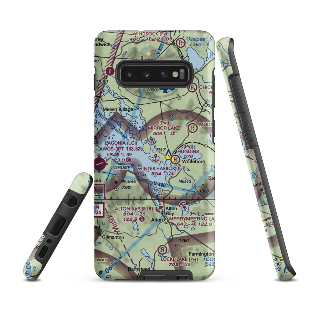 Winter Harbor Seaplane Base (48NH) VFR Sectional Samsung Phone Case Samsung Galaxy S10 Plus model shown