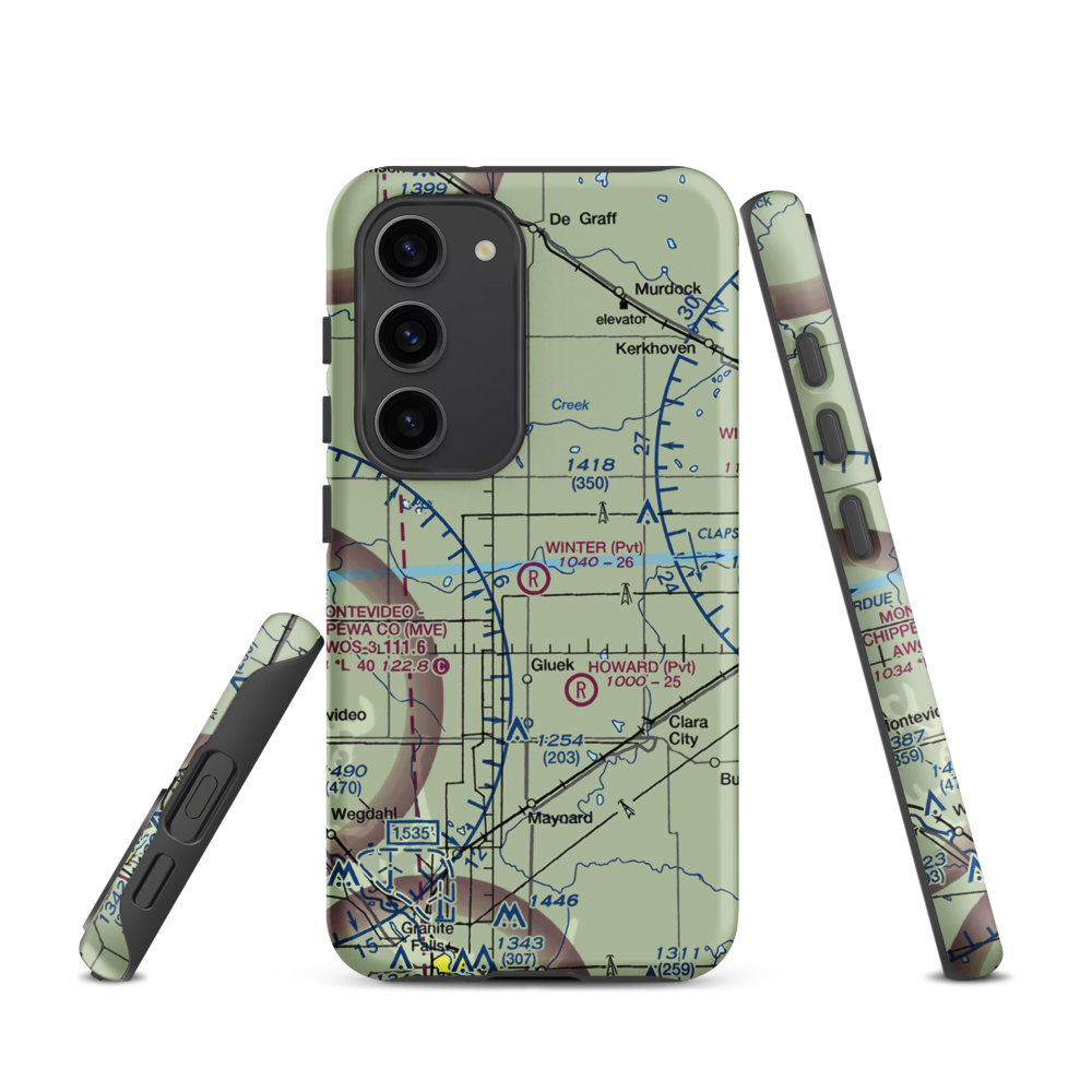 Winter Strip (2MN1) VFR Sectional Samsung Phone Case Samsung Galaxy S23 model shown