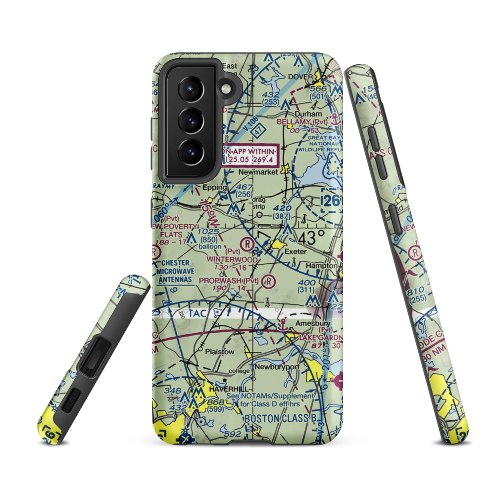 Winterwood Airport (NH67) VFR Sectional Samsung Phone Case Samsung Galaxy S21 FE model shown
