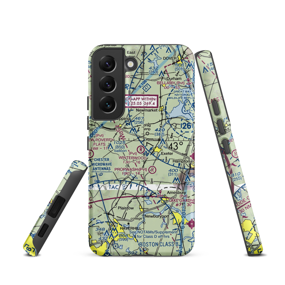 Winterwood Airport (NH67) VFR Sectional Samsung Phone Case Samsung Galaxy S22 model shown