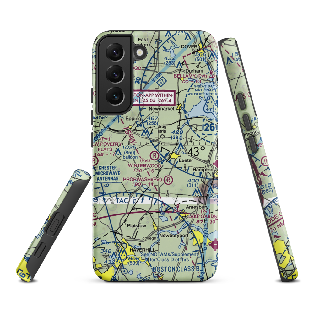 Winterwood Airport (NH67) VFR Sectional Samsung Phone Case Samsung Galaxy S22 Plus model shown