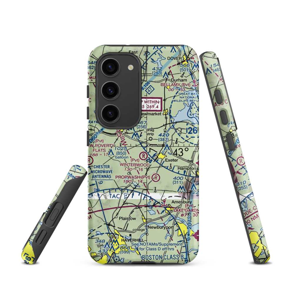 Winterwood Airport (NH67) VFR Sectional Samsung Phone Case Samsung Galaxy S23 model shown