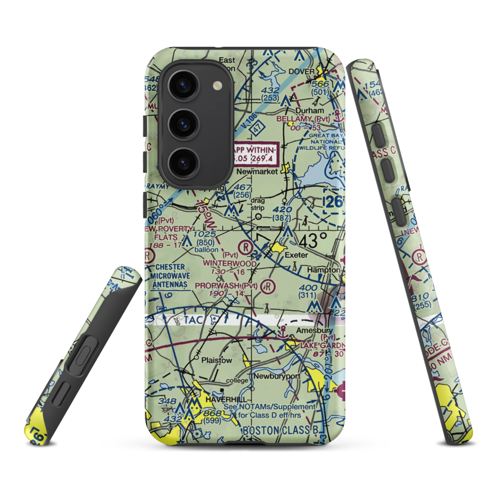 Winterwood Airport (NH67) VFR Sectional Samsung Phone Case Samsung Galaxy S23 Plus model shown