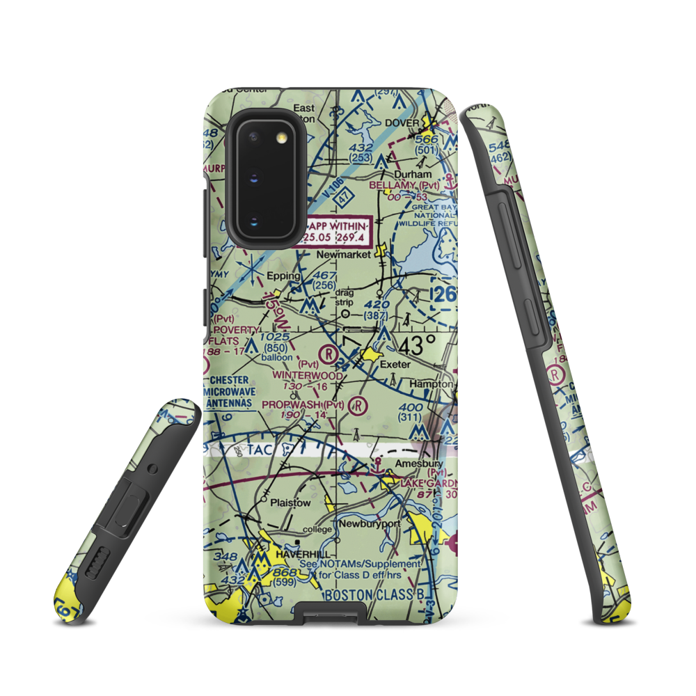 Winterwood Airport (NH67) VFR Sectional Samsung Phone Case Samsung Galaxy S20 model shown