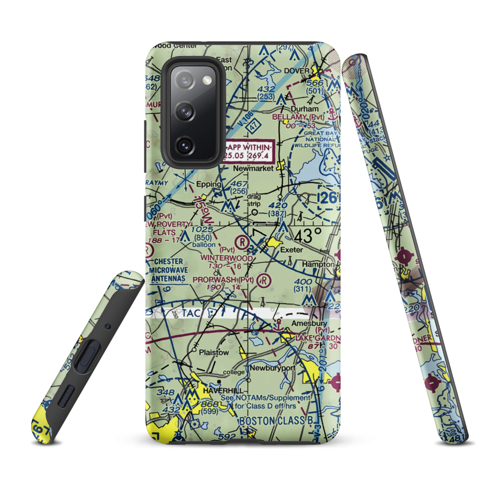 Winterwood Airport (NH67) VFR Sectional Samsung Phone Case Samsung Galaxy S20 FE model shown
