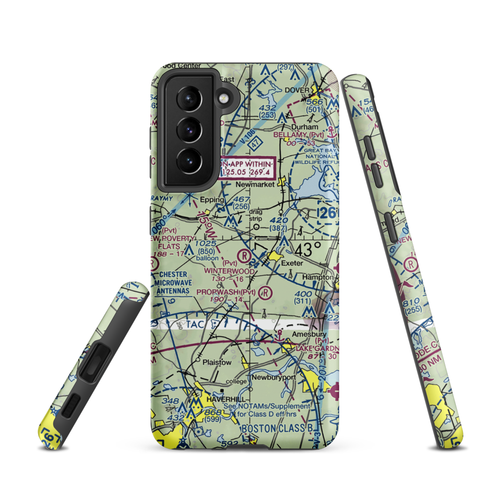Winterwood Airport (NH67) VFR Sectional Samsung Phone Case Samsung Galaxy S21 model shown