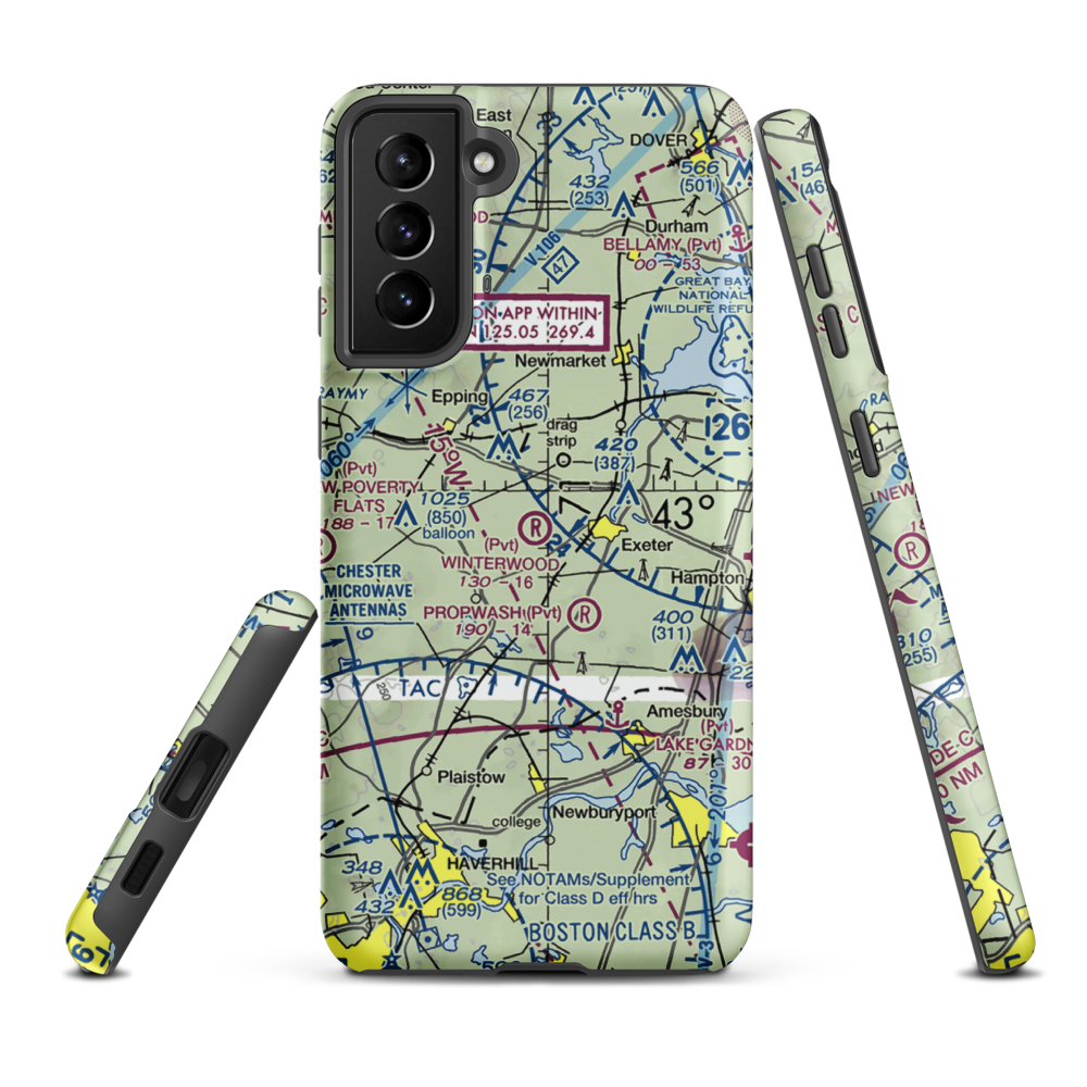 Winterwood Airport (NH67) VFR Sectional Samsung Phone Case Samsung Galaxy S21 Plus model shown