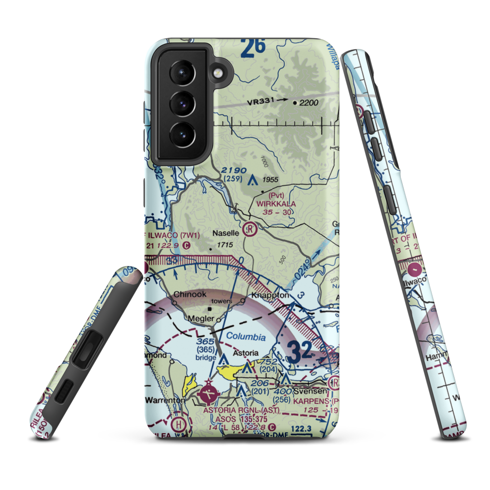 Wirkkala Airport (WA01) VFR Sectional Samsung Phone Case Samsung Galaxy S21 FE model shown