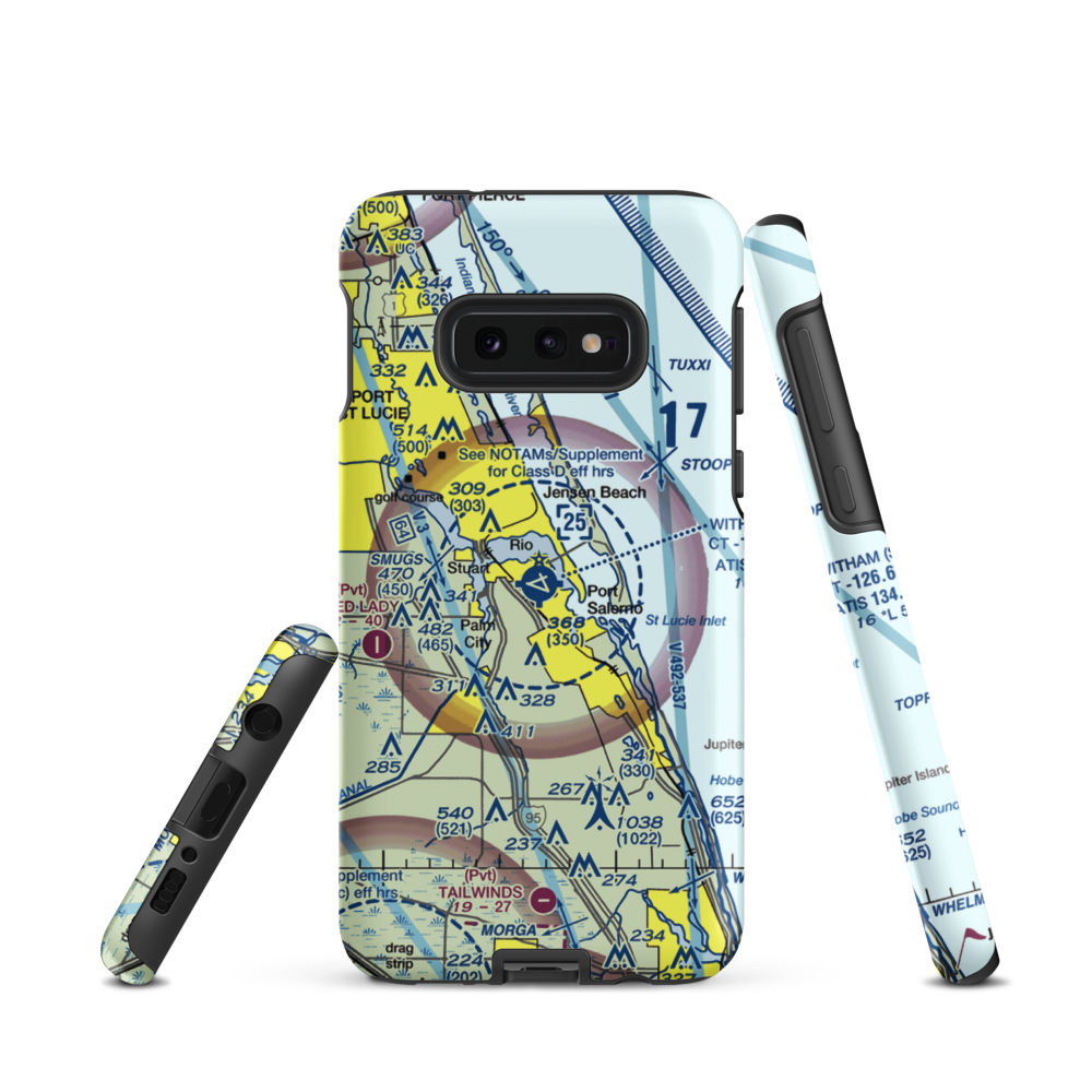 Witham Field (SUA) VFR Sectional Samsung Phone Case Samsung Galaxy S10e model shown