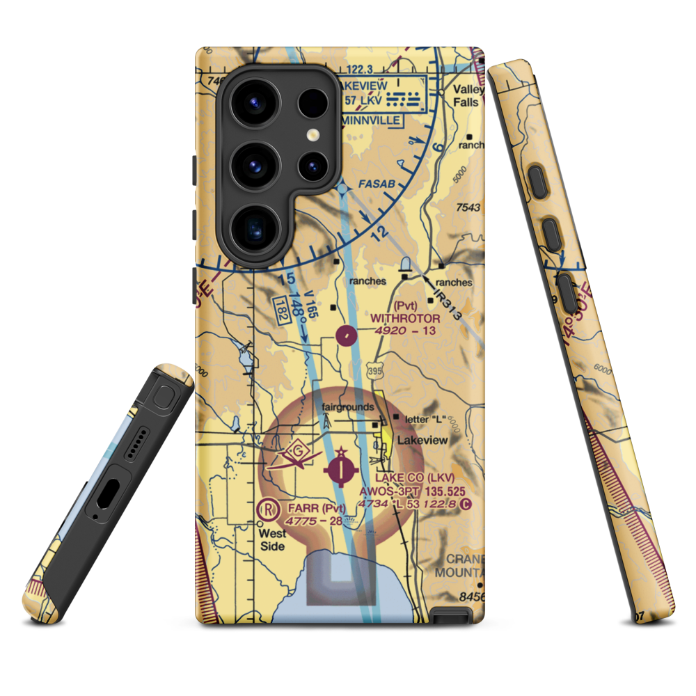 Withrotor Airport (22OG) VFR Sectional Samsung Phone Case Samsung Galaxy S24 Ultra model shown