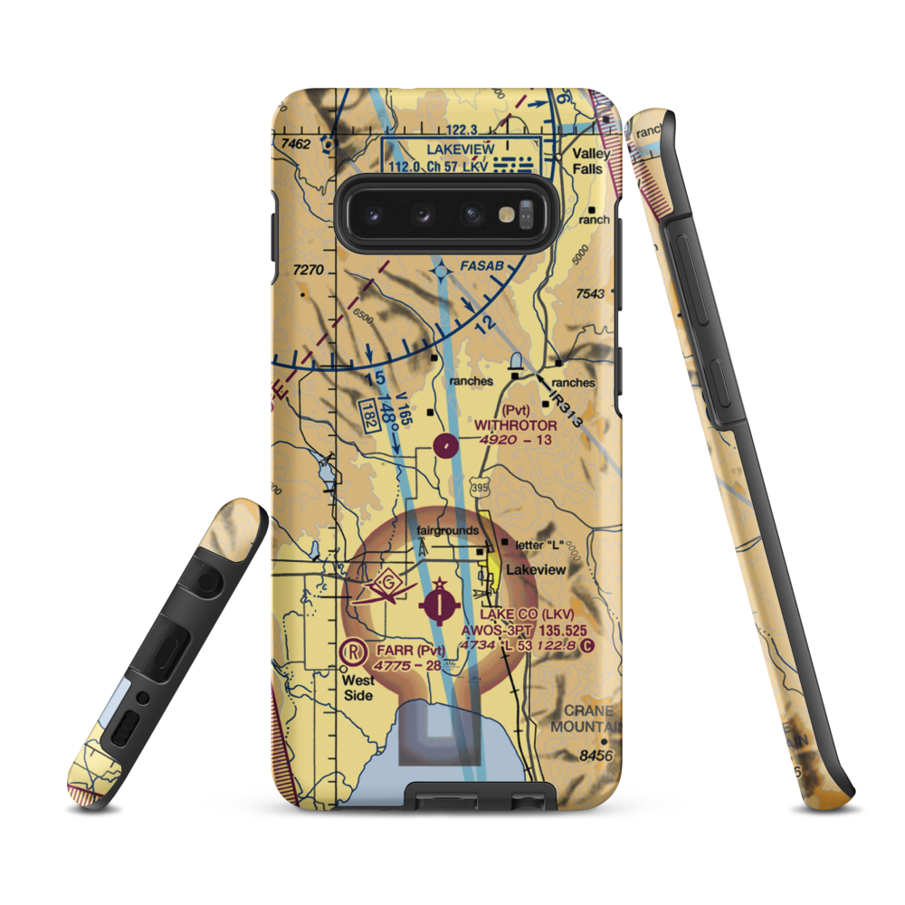 Withrotor Airport (22OG) VFR Sectional Samsung Phone Case Samsung Galaxy S10 Plus model shown